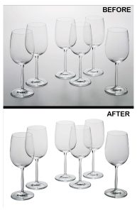 Glass clipping path